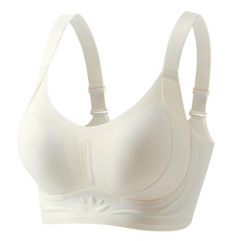 Traceless large size full cup with double breasts, bra with large breasts, thin and comfortable sticker bra, fixed cup.