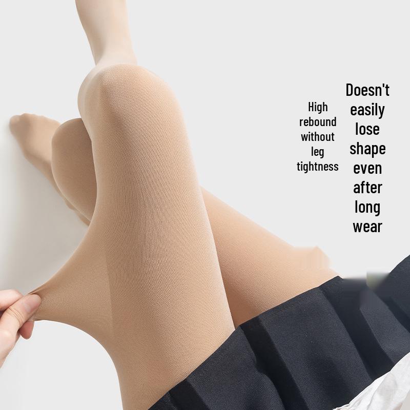 Black Polka Dot Cotton Pantyhose with Heel - Slimming Base Leggings Socks