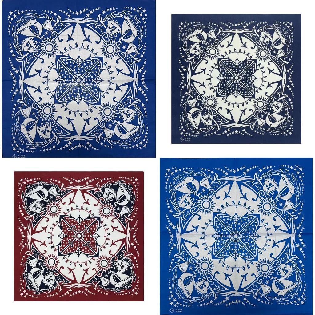 Vintage Print Square Scarf Bandana 5555 Cm