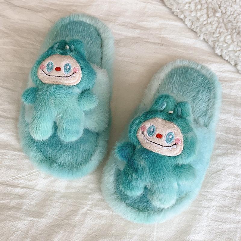 Warm Slippers Cute Little Animals Children's Casual Slippers 2025 Winter New Style Fashionable Cartoon Cotton Slippers for Girls
