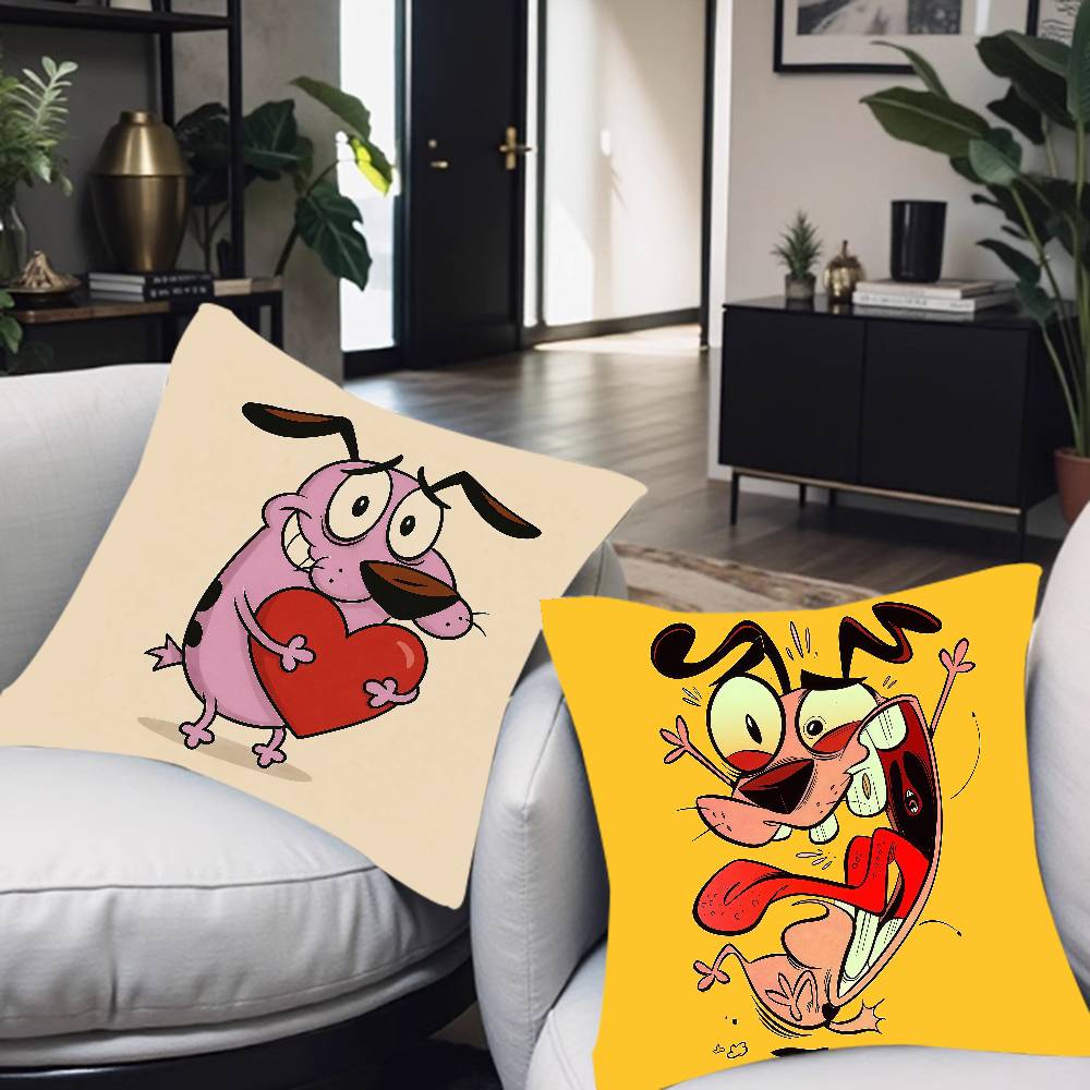 Courage The Cowardly Dog Pillow Cover For Bedroom Room And Living Room Sofa Decorative Cushion Cover