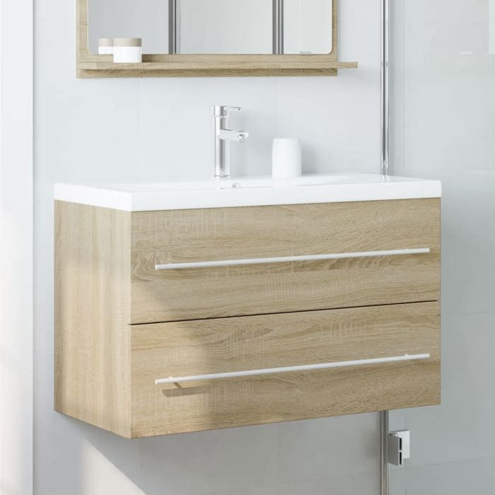 VidaXL Vanity Unit Old Wood 80x38.5x48 Cm Engineered Wood 856227