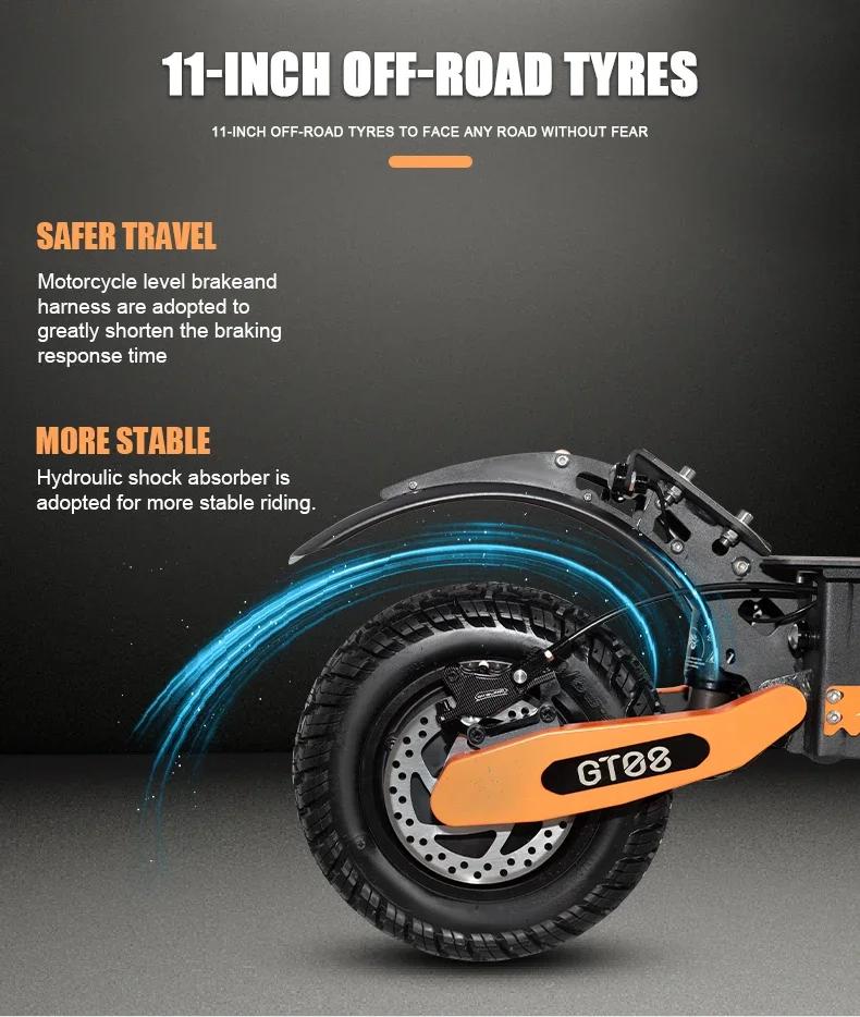 ARWIBON GT08 Electric Scooter For Adult 5600W Motor 60V 27AH E-Scooter 11 Inch Vacuum Off-Road Tires Off-Road Escooter