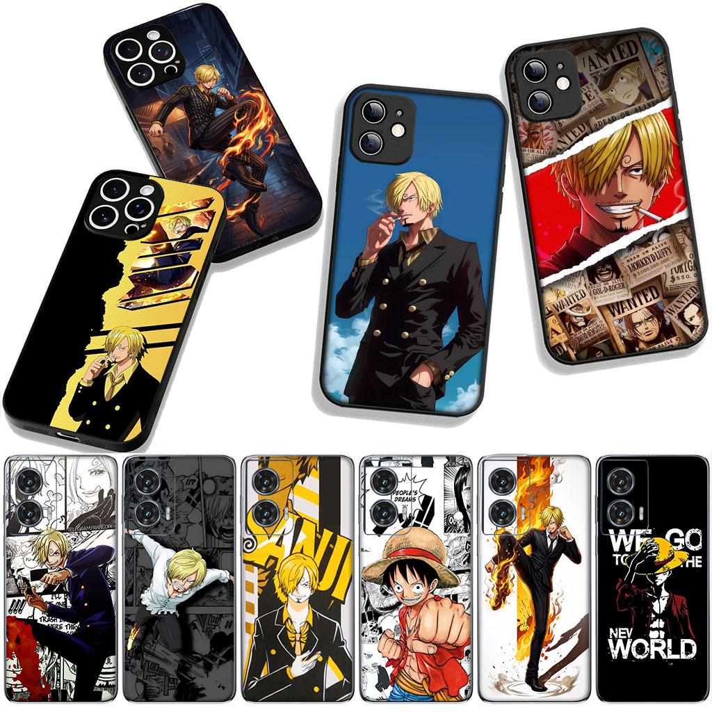 Poster Luffy Sanji One Piece Case for Motorola Moto G54 G05 G24 G45 G55 G75 G85 G15 G57 G86 Power Edge 50 30 Fusion neo Pro