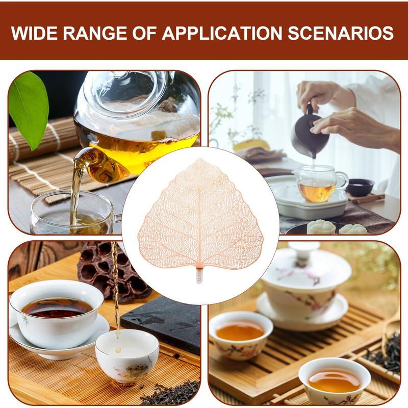 Tea Strainers For Loose Tea Fine Mesh Tea Steeper Leaf Shape Reusable Fine Mesh Tea Strainers And Filters Hollow Hole Tea