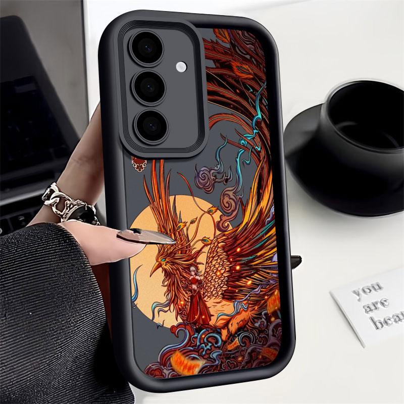 Phone Case For Samsung S26 S25 S24 S23 S21 S20 Ultra Cool Tiger Dragon Cloud Pattern Funda For Galaxy S25 S24 FE S26 Plus Cover