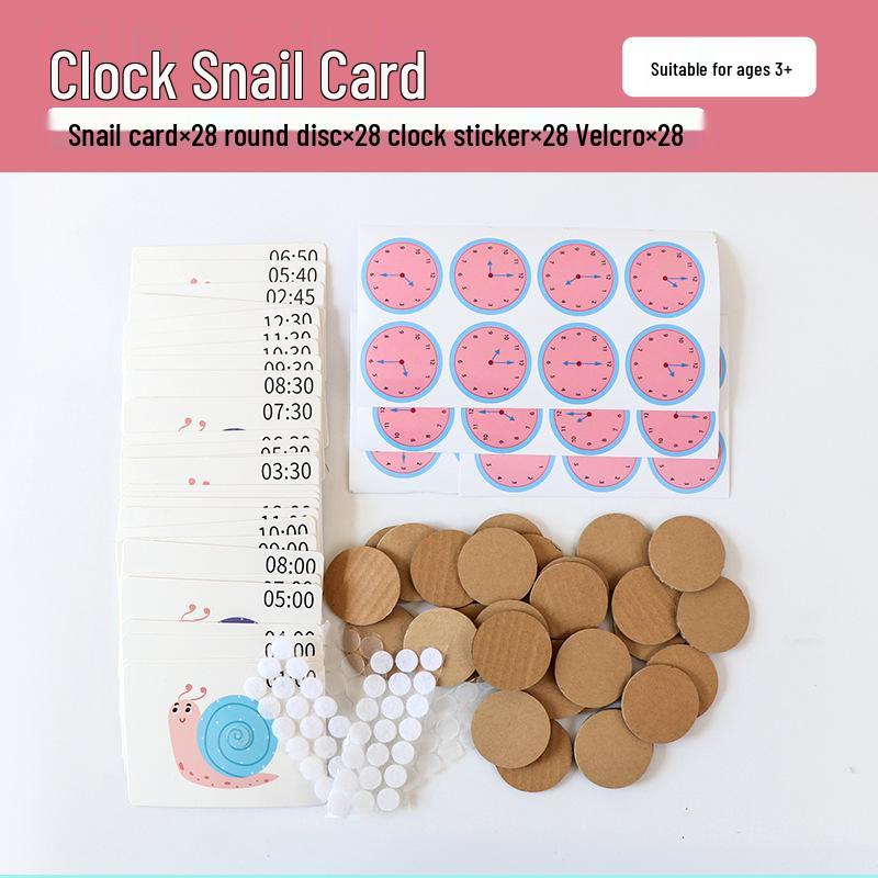 

Распознавание времени Часы Улитка Карточки времени: Старший детский сад Пазл и Математические учебные пособия Standard