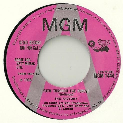 

7inch Record FACTORY Path Through The Forest MGM1444 MGM 2005 UK Rock Used