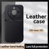 High Grade Luxury Magnetic Car Holder Leather Case For Honor X70 Silicone Protective Scratch Resistant Back Cover
