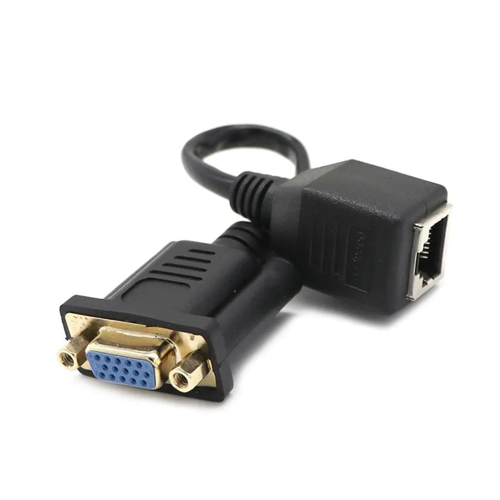 VGA zu RJ45 Adapter Kabel 15cm VGA zu RJ45 Ethernet Port Konverter Draht Übertragung von VGA-Signal über Netzwerkkabel