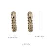 Cold and elegant gold and silver spiral irregular thread C-ring earrings, high-end electroplated style, unique and individualistic stud earrings