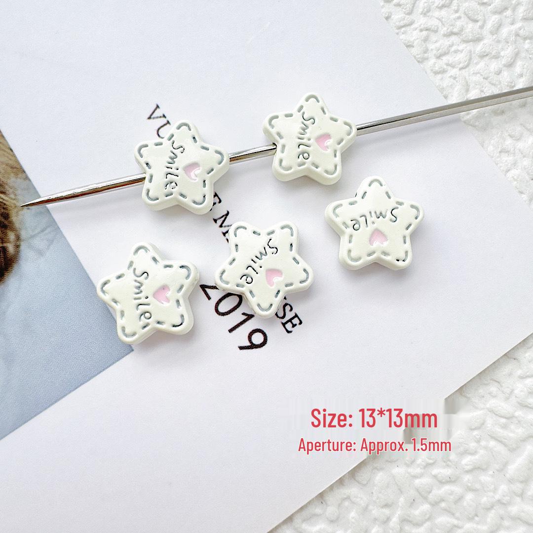 Handmade Strawberry Heart  Star Macaron Color Beaded Jewelry Accessories Single Item Price