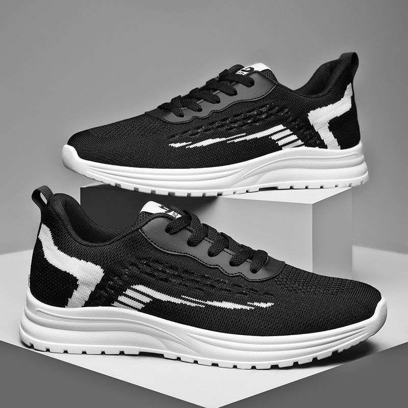 

Men s shoes autumn breathable weaving sports new running mesh deodorant casual net shoes men s versatile trendy shoes 45