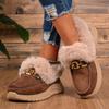 Botas de Nieve Versátiles Nuevas de Invierno para Mujer, Modernas de Talla Grande con Suela Gruesa, Que Aumentan la Altura, Slip-On, Zapatos Perezosos