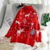 Women's Retro Hong Kong Style High Neck Sweater - Autumn/Winter Loose Fit, Thick and Cozy Christmas Design