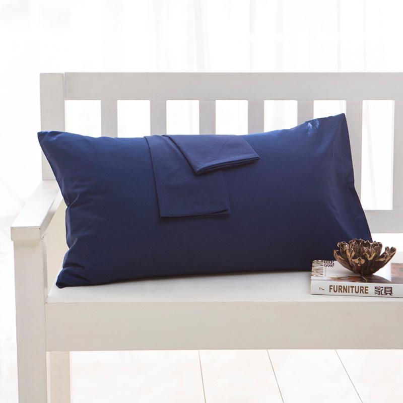 Solid Cotton Envelope Pillowcase 40x60 50x90 Soft Breathable Bedding Pillow Cover Multiple Sizes Available