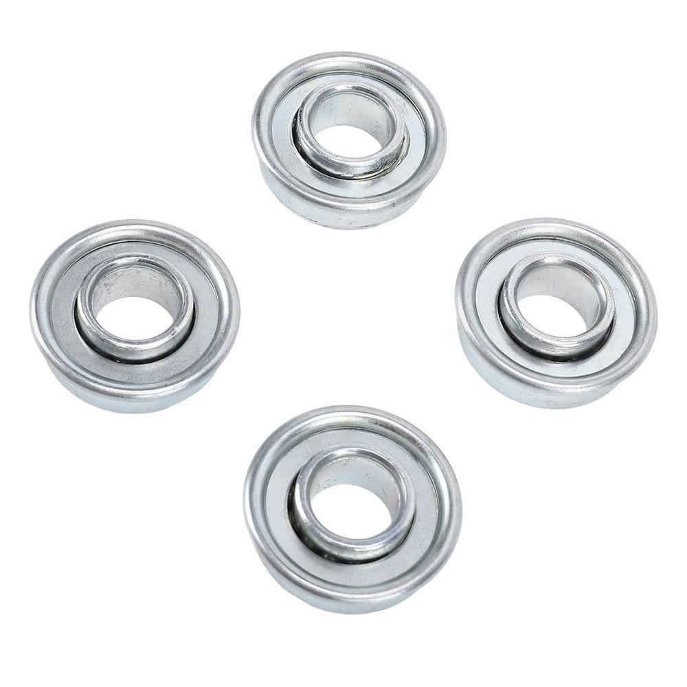 4PCS Steel Material Mower Shaft Bearings Silver Ball Bearing Replacement Lawn Mower Bearings