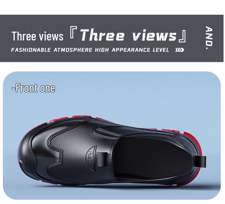 Men's Trendy Slip-On Non-Slip Rain Sneakers - Outdoor Low-Top Water Shoes
