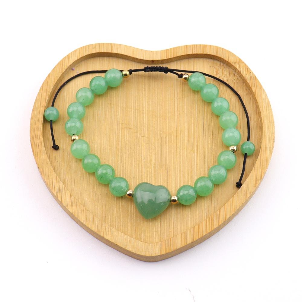 Natural Crystal Love Bracelet, Various Materials, White Powder Amethyst Beaded Bracelet, Adjustable Bracelet B111