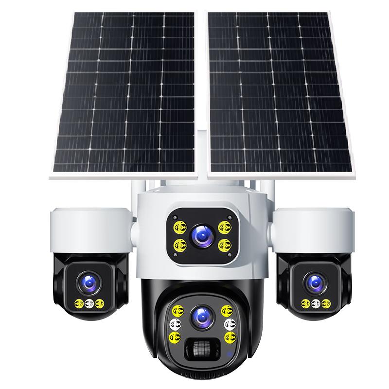Haoqu 4G Solar Outdoor PTZ Surveillance Camera with Night Vision CN Plug (adapter Included)