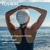 TOSWIM Unisex Silicone Swim Cap for Long Hair & Ear Protection