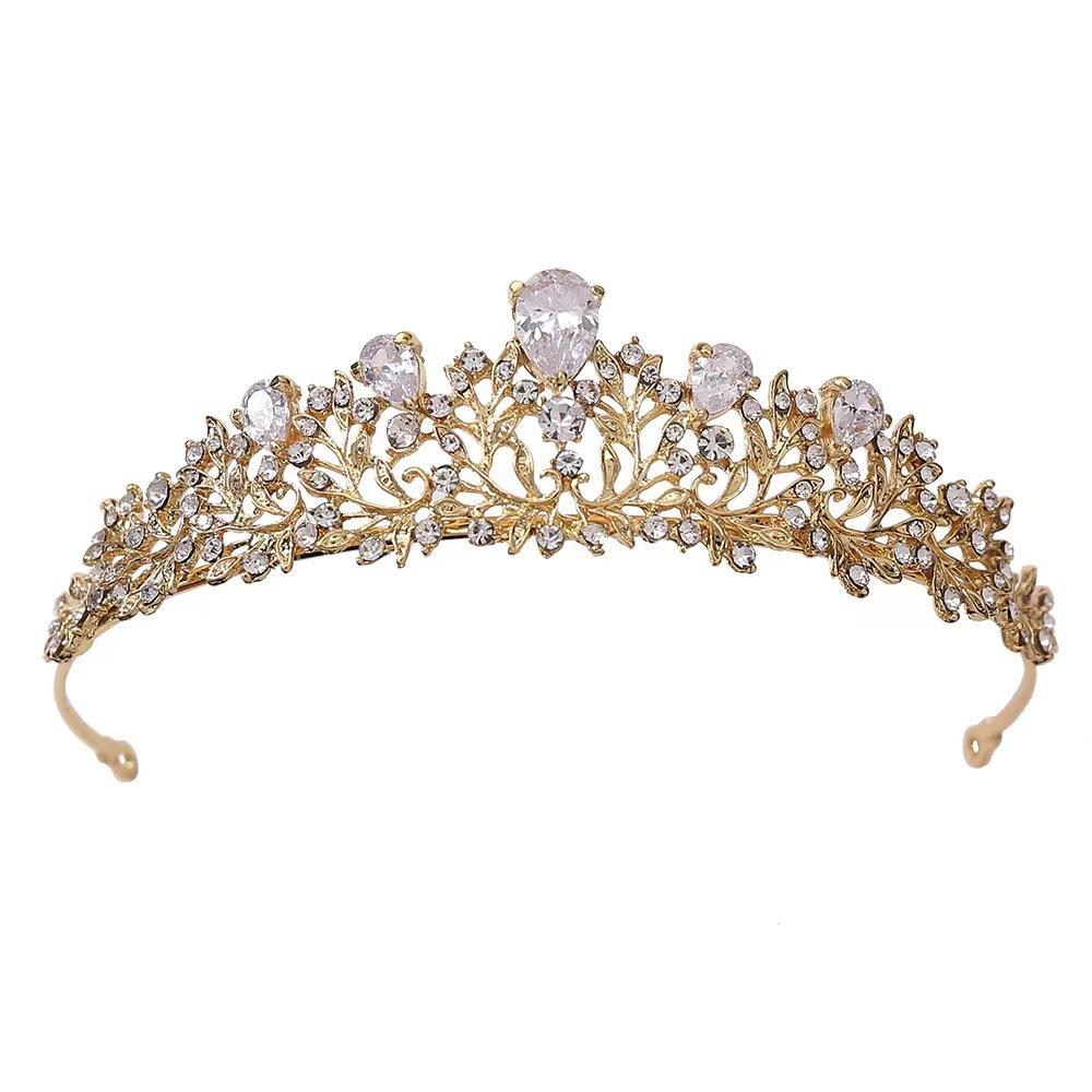 Crystal Zirconia Tiara - Luxury Wedding Crown for Bride Queen Princess