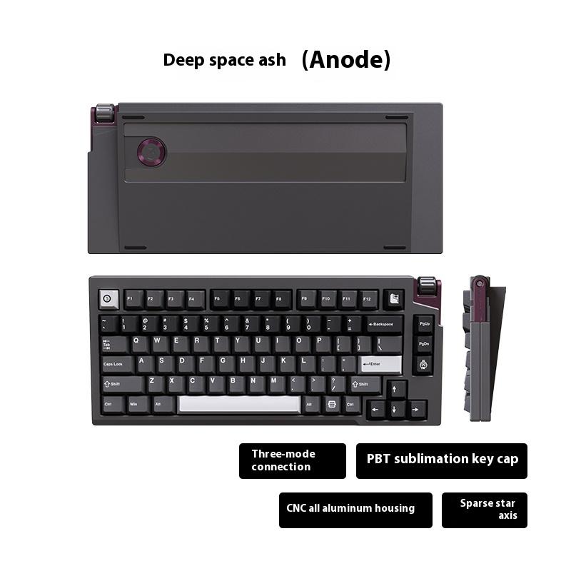 

LUMINKEY 75V2 механическая клавиатура 3Mode Bluetooth беспроводная клавиатура из алюминиевого сплава PBT горячая замена пользовательская офисная игровая клавиатура подарок
