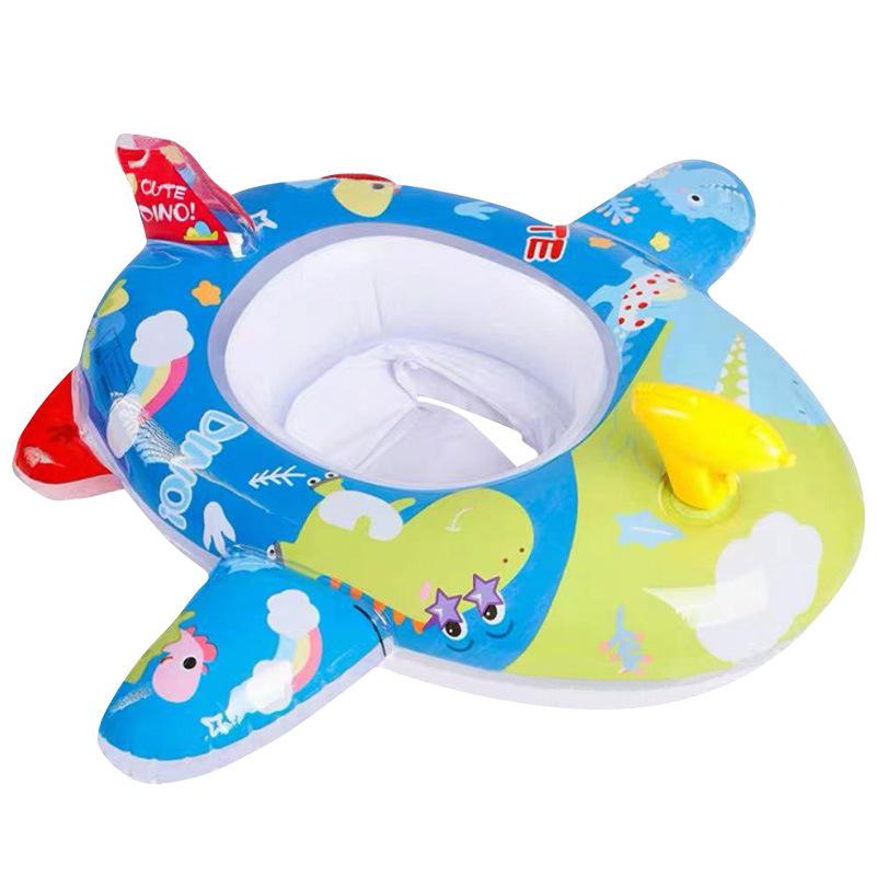 PVC Inflatable Children's Swim Ring with Canopy - Baby Water Toy Seat