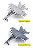 Meileqi Alloy Fighter Jet Toy with Pull-back, Sound & Light - F14, F15, F18, F22 Models