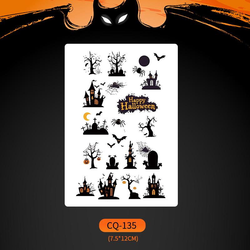 Nuevos Halloween 2024 Pegatinas de Tatuaje de Cara de Boca Grande Aterradoras - Divertido, Impermeable, Maquillaje de Fiesta Colorido