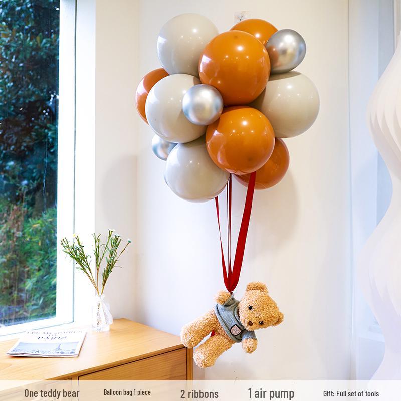 Teddy Bear Wedding Decoration Balloons Set for Bridal Chamber, Bedroom & Engagement Celebrations