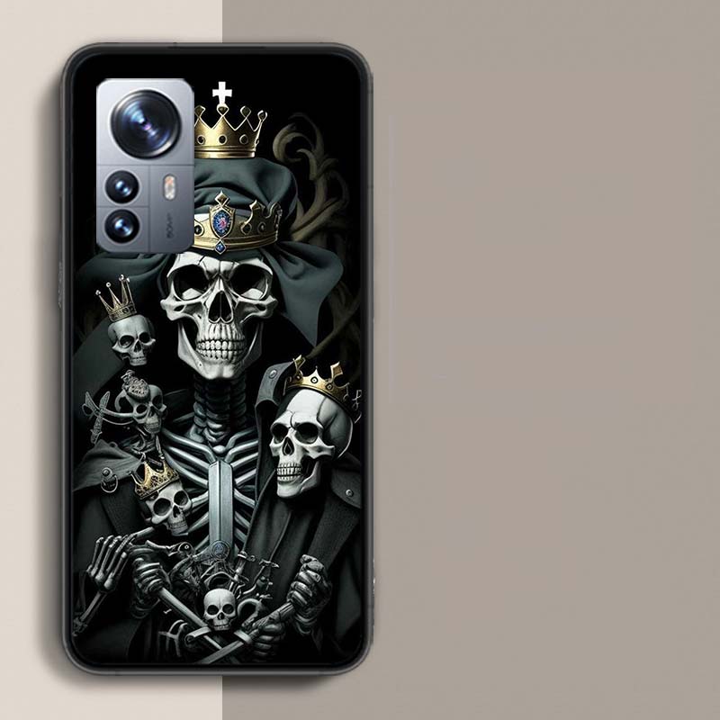 Crown Skeleton Emperor Phone Case For Redmi Note 15 Pro 5G 14 13 12 Pro Plus 11 11T 11E 11S 10 Pro 10S 9 9S Cover Cell Clear wit