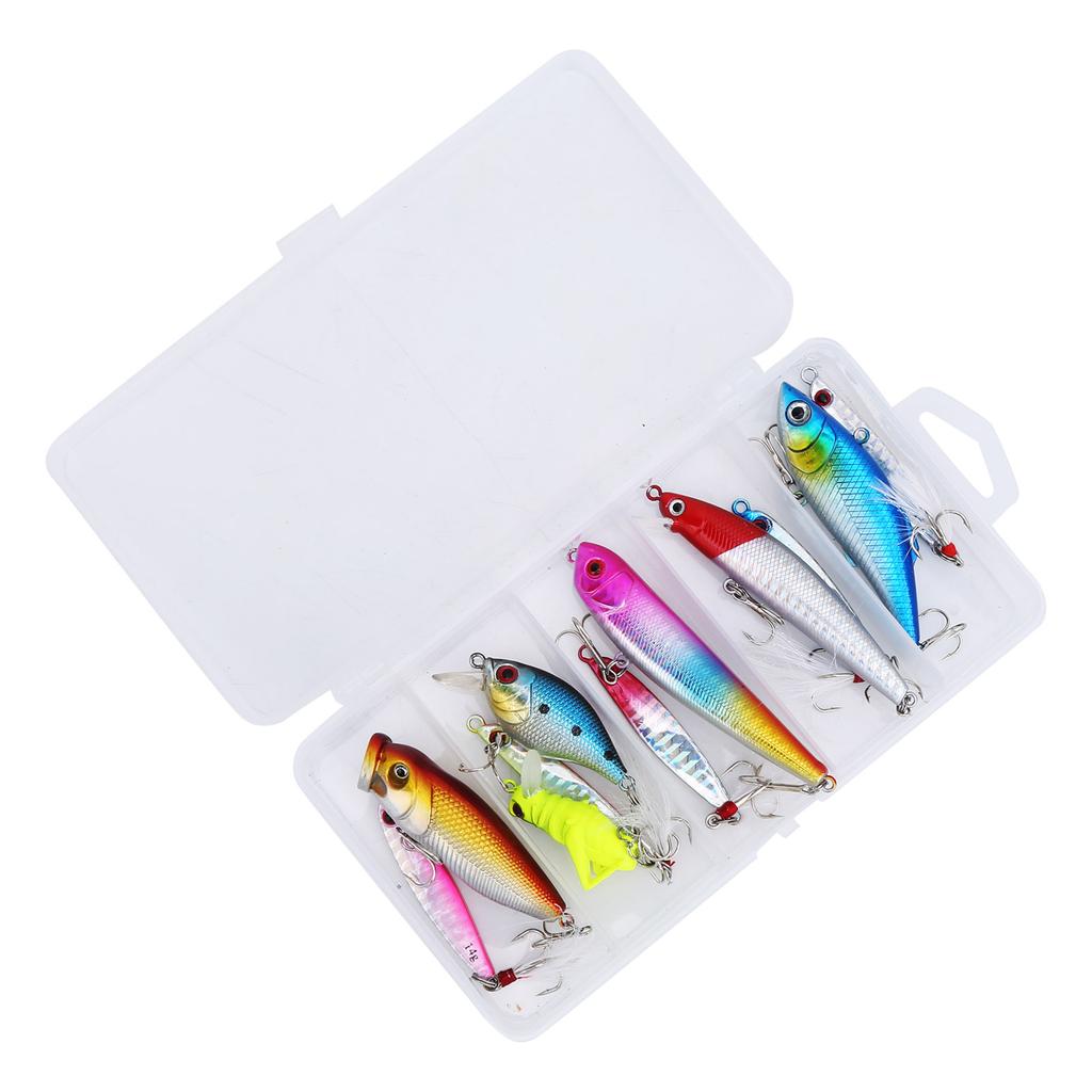 11Pcs Fishing Artificial Baits Colorful Plastic Lifelike Lures Swimbait Fishing Accessory