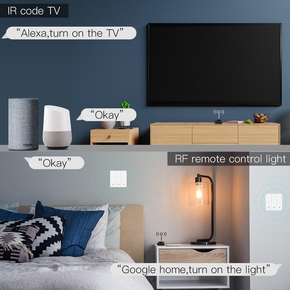 WiFi RF IR Control Multifunction Remote Control Tuya Device Smart Life Application Voice Control Via Alexa Google Home