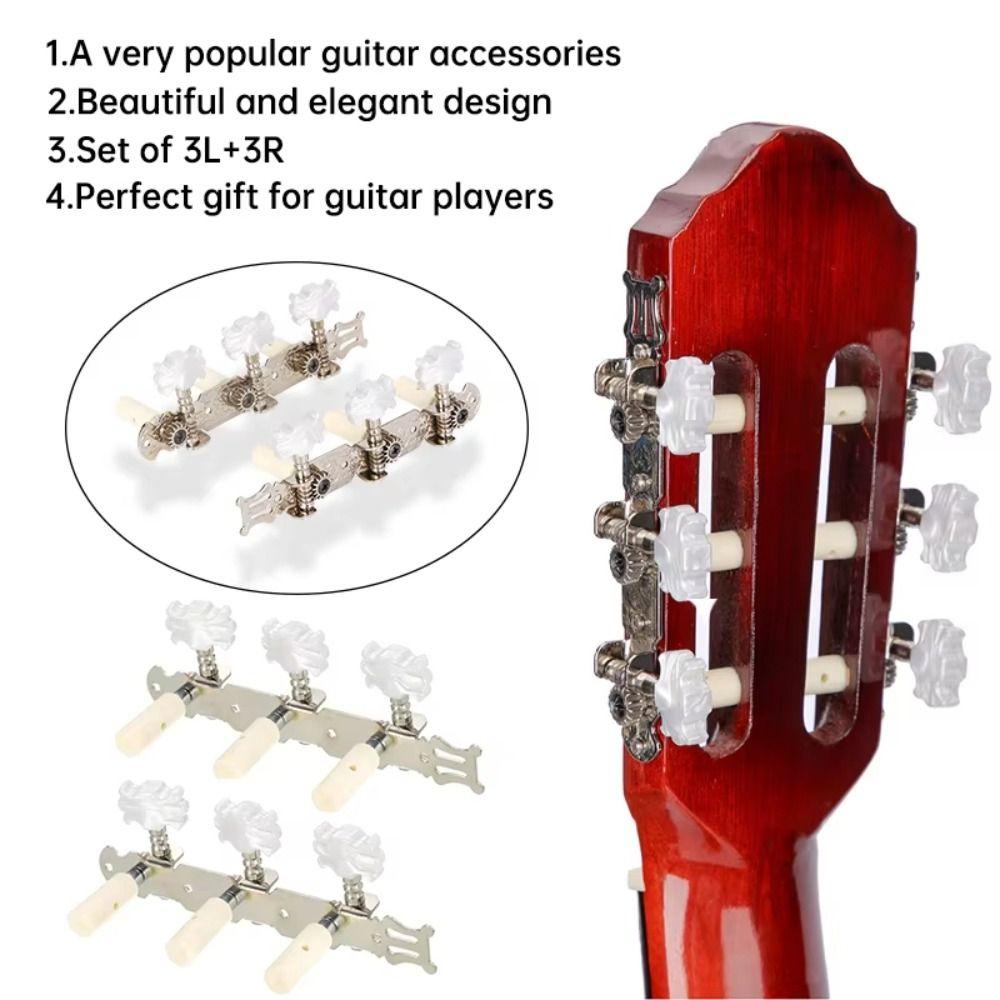 2Pcs/Set Semi-closed Machine Head Tuners Keys Metal Guitar String Tuning Pegs  Folk Acoustic