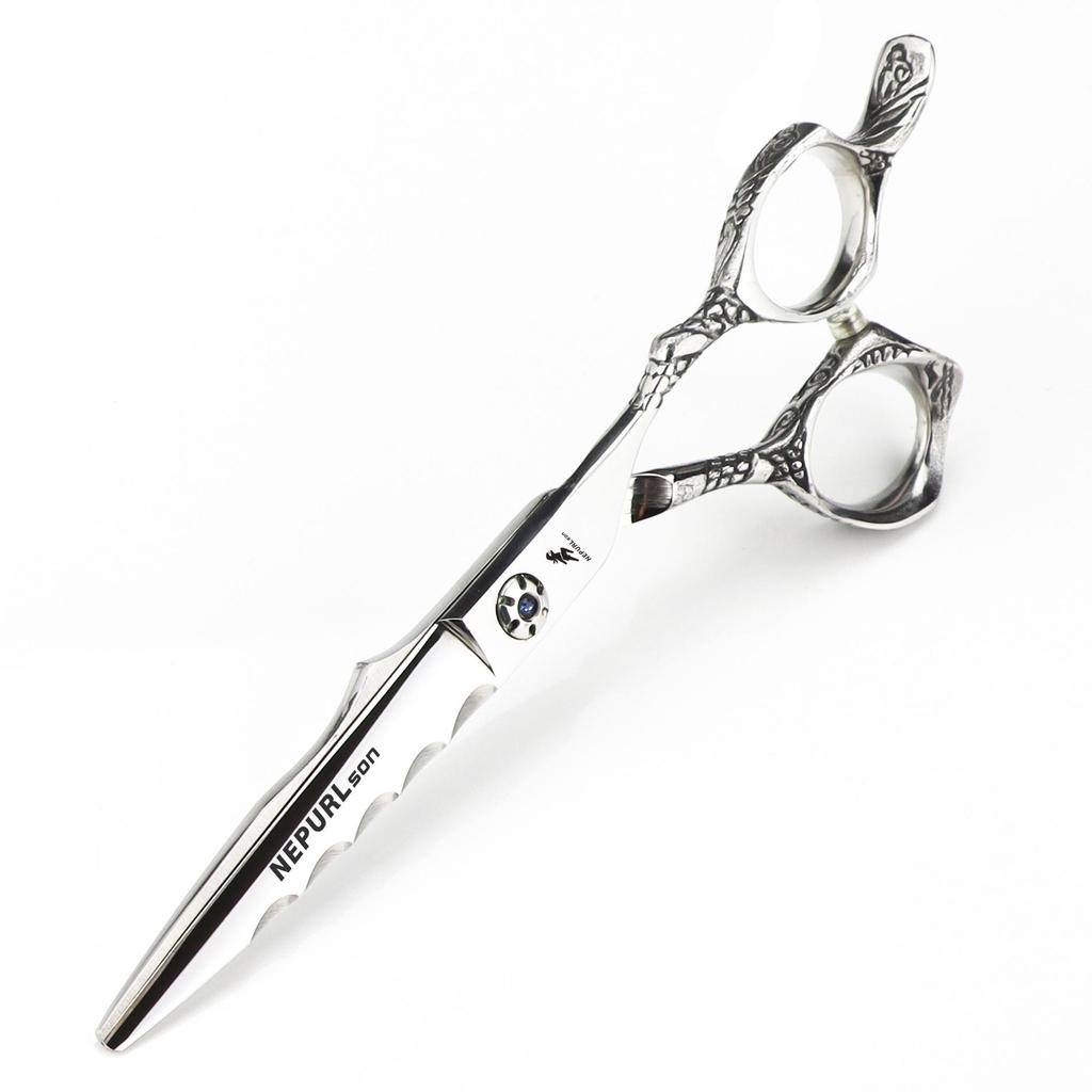 6.0" Little Dragon Handle Napsun Hairdressing Scissors - Barber, Straight, Bangs, Serrated, Thinning.