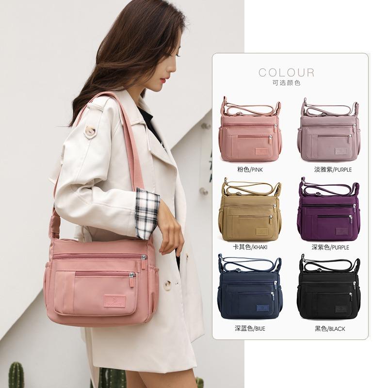 New Versatile Bag Women's Casual Oxford Cloth Waterproof Messenger Bag Women's Bag Large Capacity Mother Shoulder Bag Women