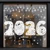 Weihnachtsdekoration Rentier statischer Aufkleber weiße Schneeflocke Aufkleber Weihnachtsfeier Fensteraufkleber