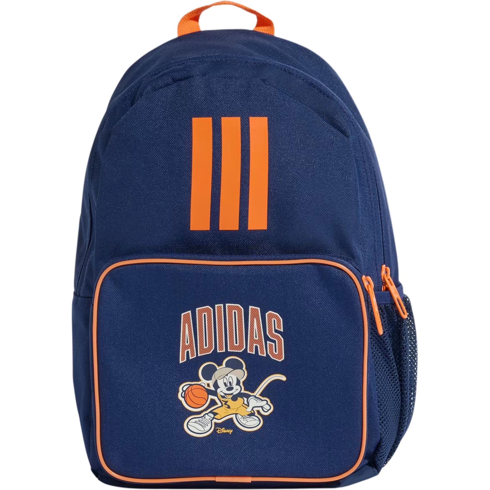 Adidas 11.6L Cartoon Pattern Color Block Design Polyester Backpack Unisex Backpack Dark-Blue KA9886 Dark Blue