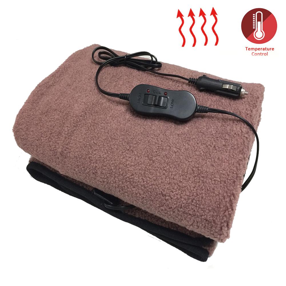 Buy Electric Heated Blanket Teddy Solid Fleece Blanket for Car Truck RV