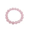 Pink Rose Powder Crystal Quartz Natural Stone Streche Bracelet Elastic Cord Pulserase Jewelry Beads Lovers Woman Gift