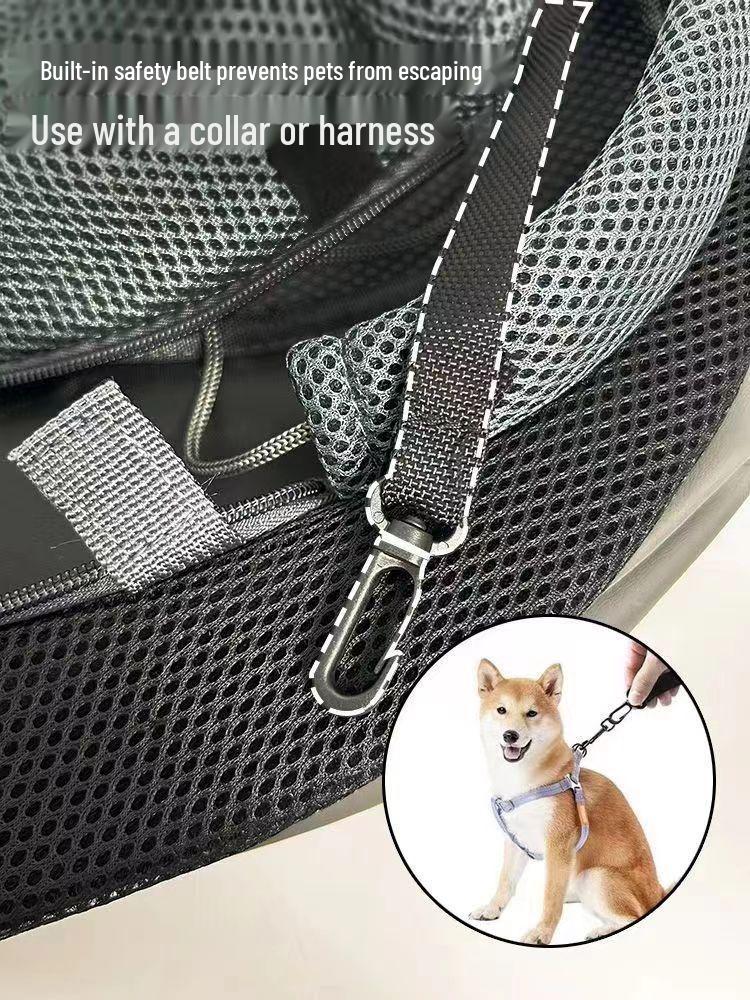 Breathable Mesh Crossbody Pet Backpack for Small Dogs & Cats