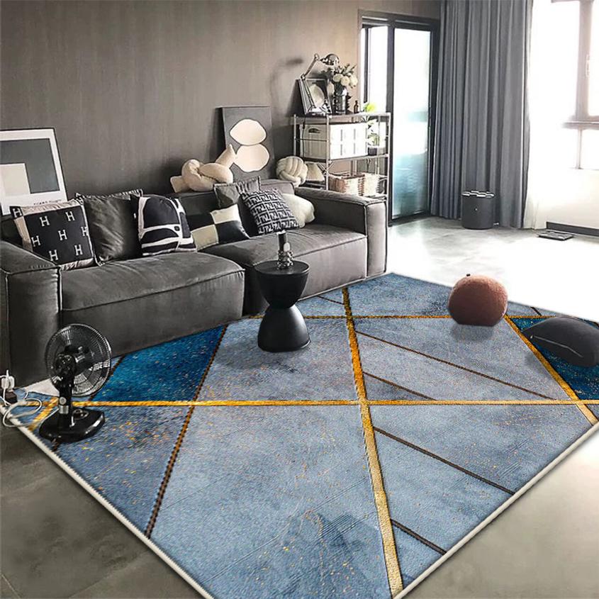 Nordic Modern Carpet for Living Room Geometric Decoration Home Sofa Soft Large Rugs Non-slip Bedroom Lounge Plush Floor Mat Soft