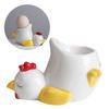 Porcelánové držáky na vejce Roztomilý a pevný design kuřete nebo kachny Podnos na vejce Ideální pro rodinné brunche nebo setkání s přáteli