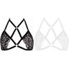 Women Sexy See-through Solid Color Lace Backless Slimming Temptation Push Up Bra