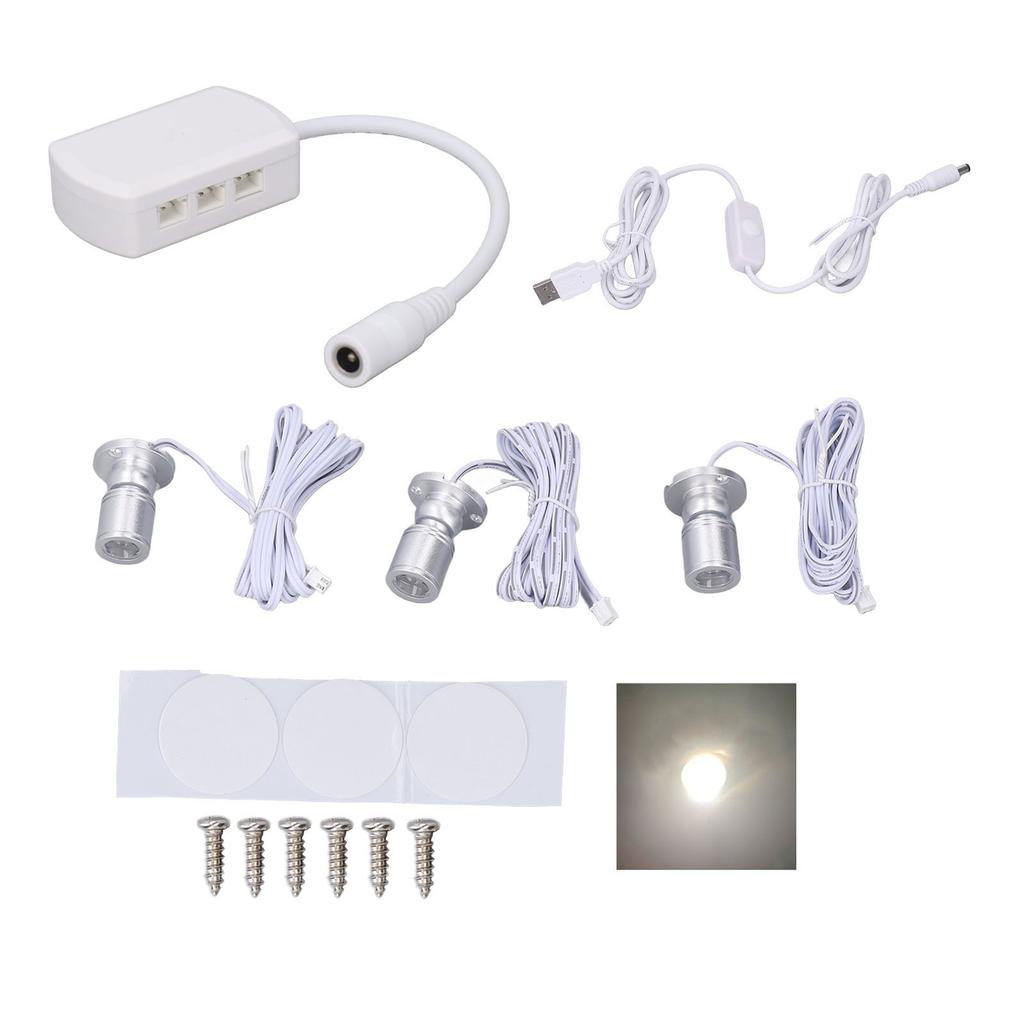  LED bodová světla 5V USB vitrínové osvětlení 1 až 3 stmívatelné světlo do malé skříňky na šperky C