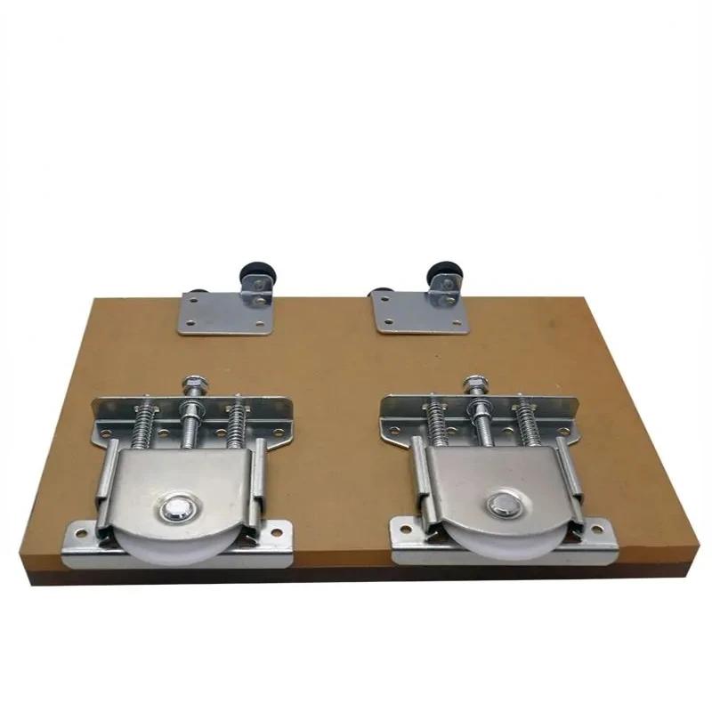 Heavy Wardrobe Sliding Door Hanging Roller - Surface-Mounted Track Slot Accessories (Durable, Smooth Operation, Easy To Install)