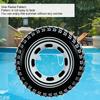 Inflatable Giant Tire Swim Ring Side Radial Pattern Inflatable Swimming Circle for Over 9 Years Old