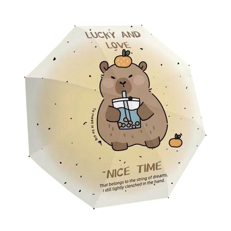 

Зонт дорожный с принтом капибары для защиты от солнца и дождя, зонт-укрытие A0KC