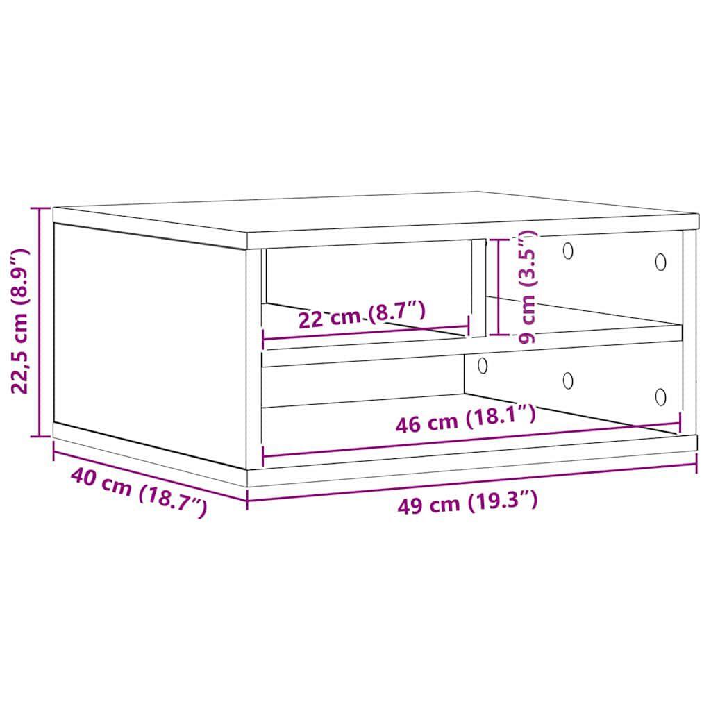 Desktop-Druckerhalter, Desktop-Aufbewahrungs- Und Dekorationsregal, Kleine Aufbewahrungsbox, 49x40x22,5 Cm,